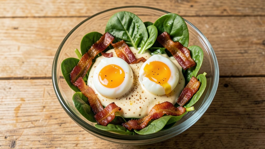 Spinach Bacon Egg Salad Dressing Recipe: Crispy Celery Crowns Over Creamy Herb Magic
