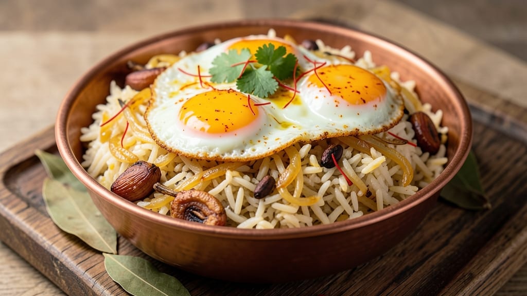 Ulavacharu Egg Biryani Recipe: Fragrant Saffron Rice with Spiced Eggs and Crispy Onions