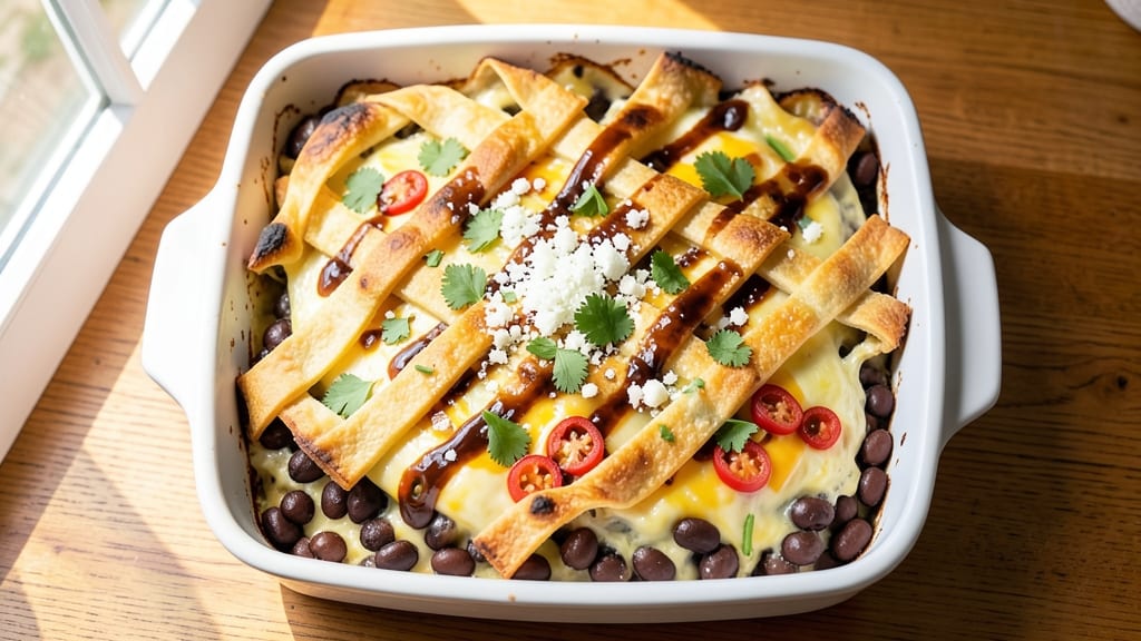 Southwest Egg Casserole Recipe: Crispy Tortilla Crowns Over Spiced Yolk Magic