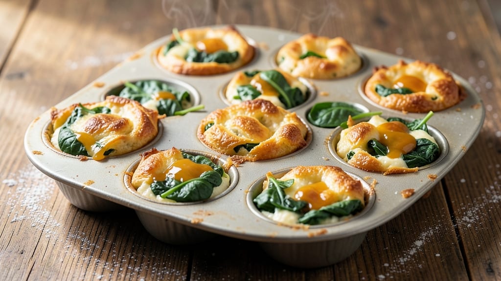Spinach Egg Muffin Cups Recipe: Crispy Edges, Runny Yolk Magic in 10 Minutes