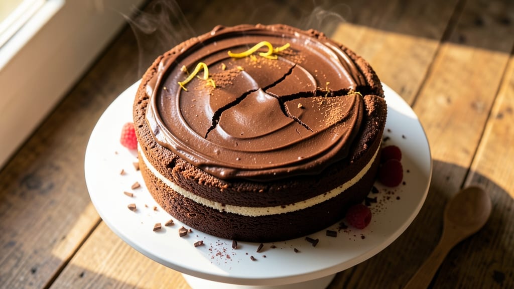 6-Inch Eggless Chocolate Cake Recipe: Moist Center and Decadent Fudgy Crust