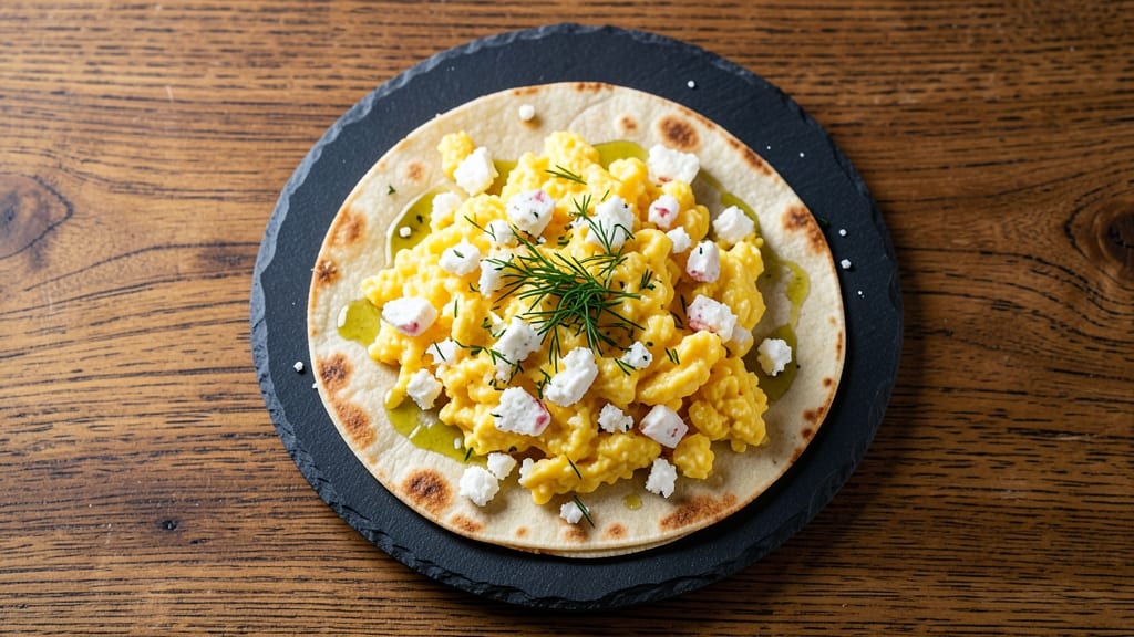 Starbucks Egg Feta Wrap Recipe: Fluffy Scrambled Eggs and Crumbly Cheese in a Tortilla