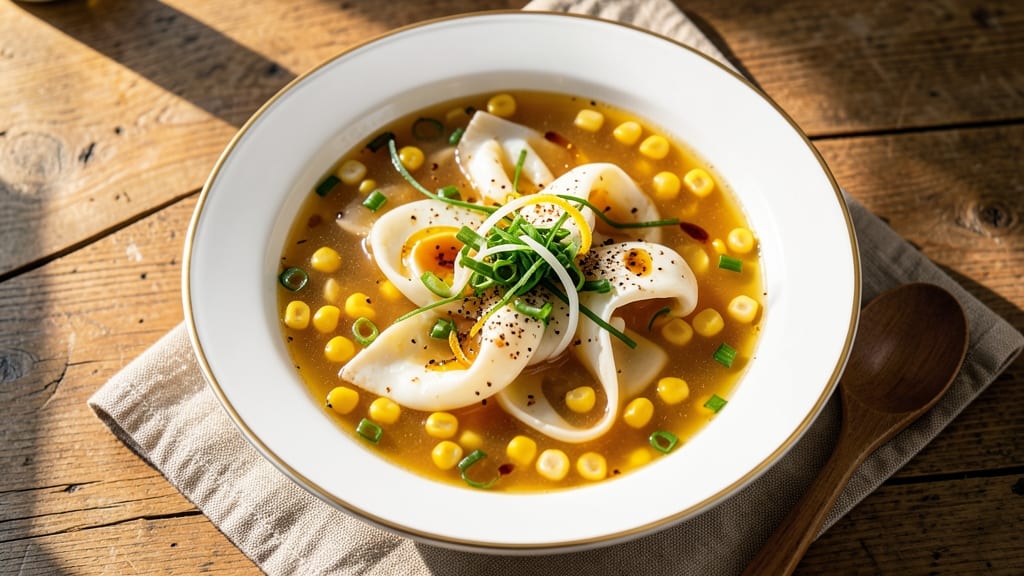Sweet Corn Egg Drop Soup Recipe: Silky Broth and Sweet Corn Harmony