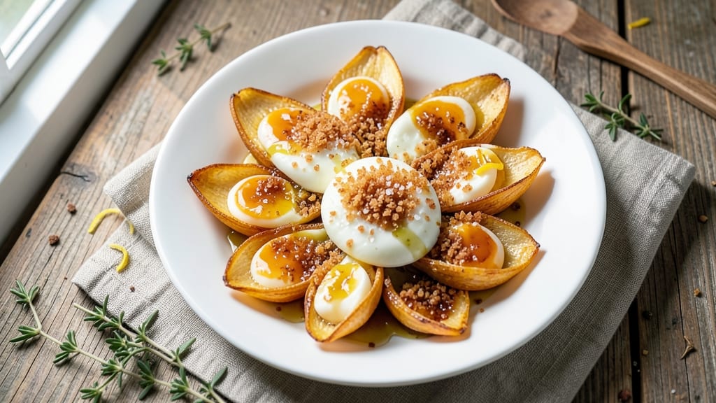 Squash Blossom Eggs Recipe: Crispy Fried Blossoms Over Silky Yolk Magic
