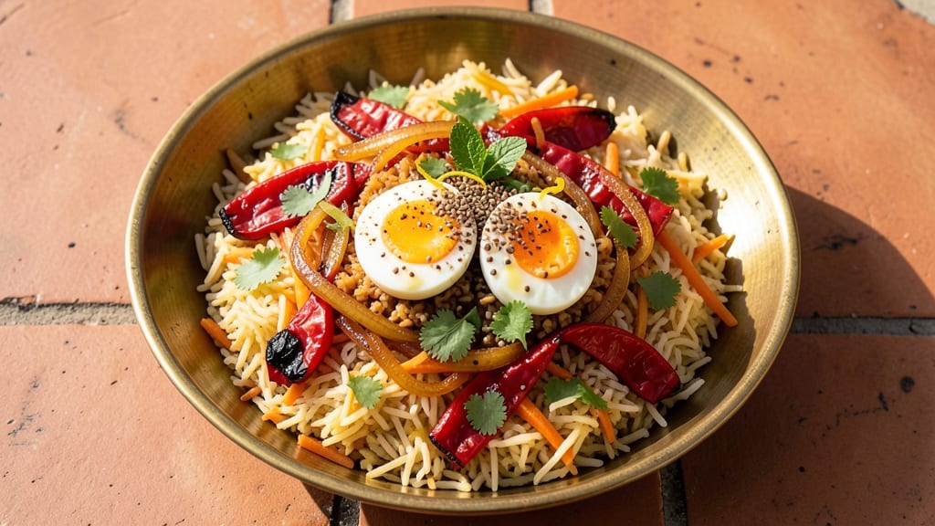 Vegetable Egg Biryani Recipe: Fragrant Spiced Rice With Golden Eggs