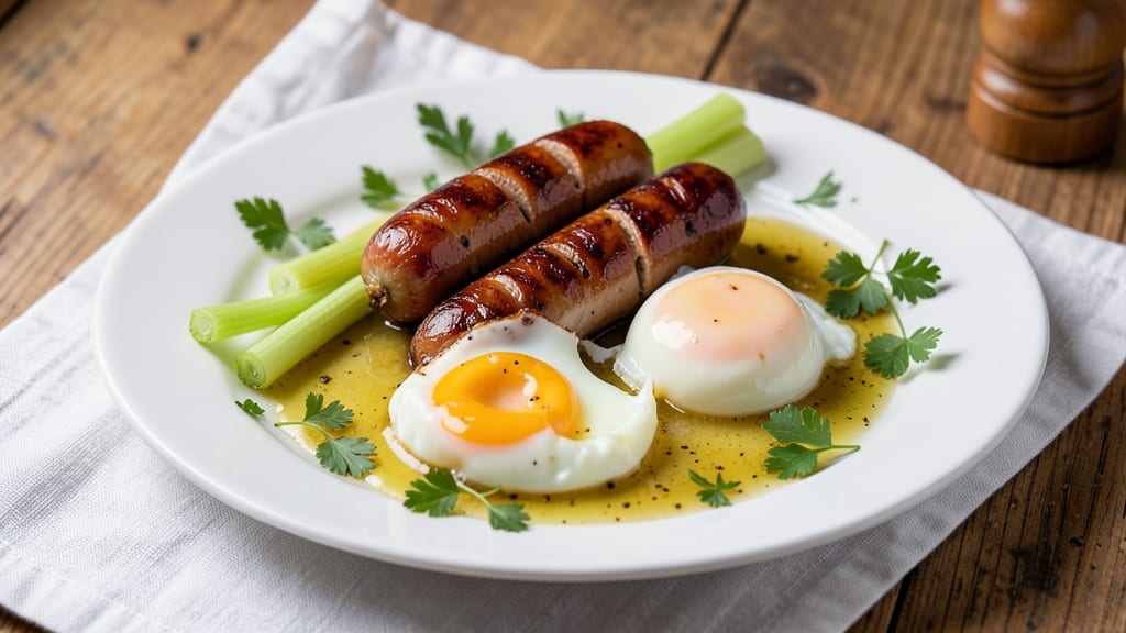 Welsh Eggs Recipe: Crispy Celery Crowns Over Silky Poached Eggs