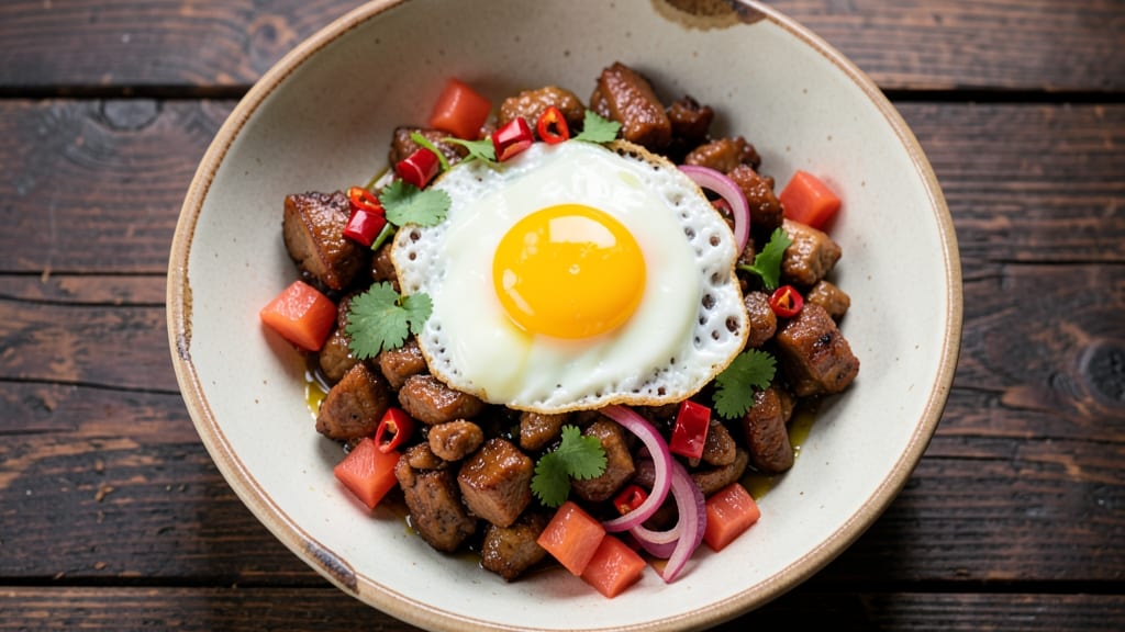 Sisig With Egg Recipe: Crispy Pork Bites Over Silky Yolk Magic