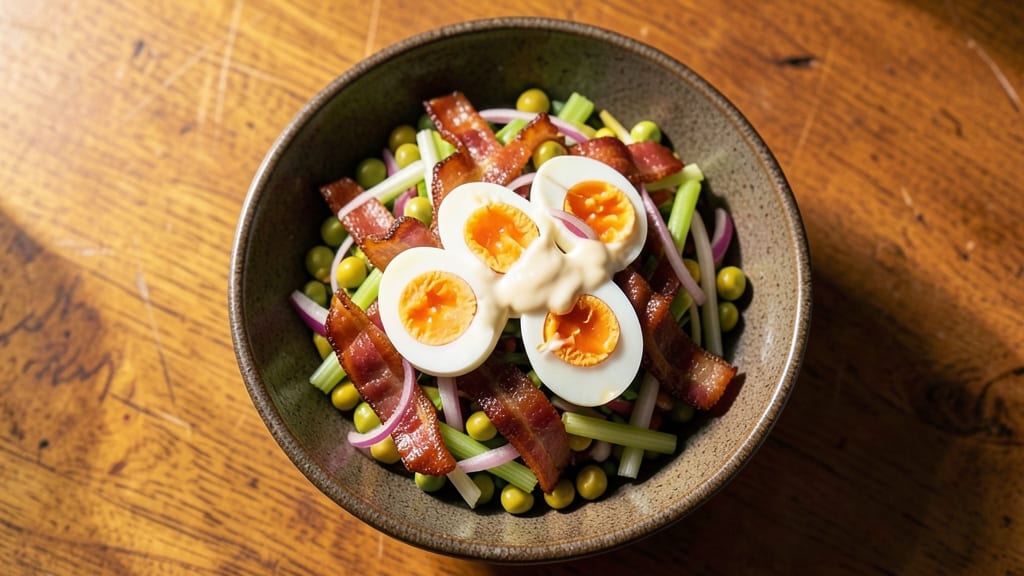 Southern Pea Salad Recipe With Egg and Bacon: Smoky, Creamy Comfort in One Bowl