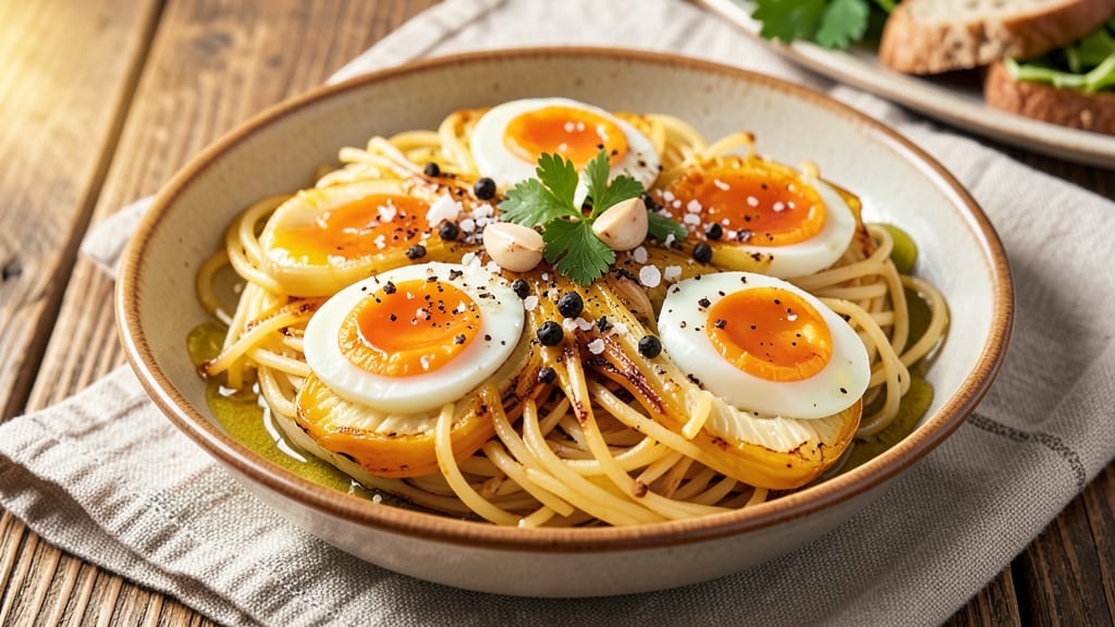 Spaghetti Squash Egg Recipe: Fluffy Yolk Magic Over Roasted Strands