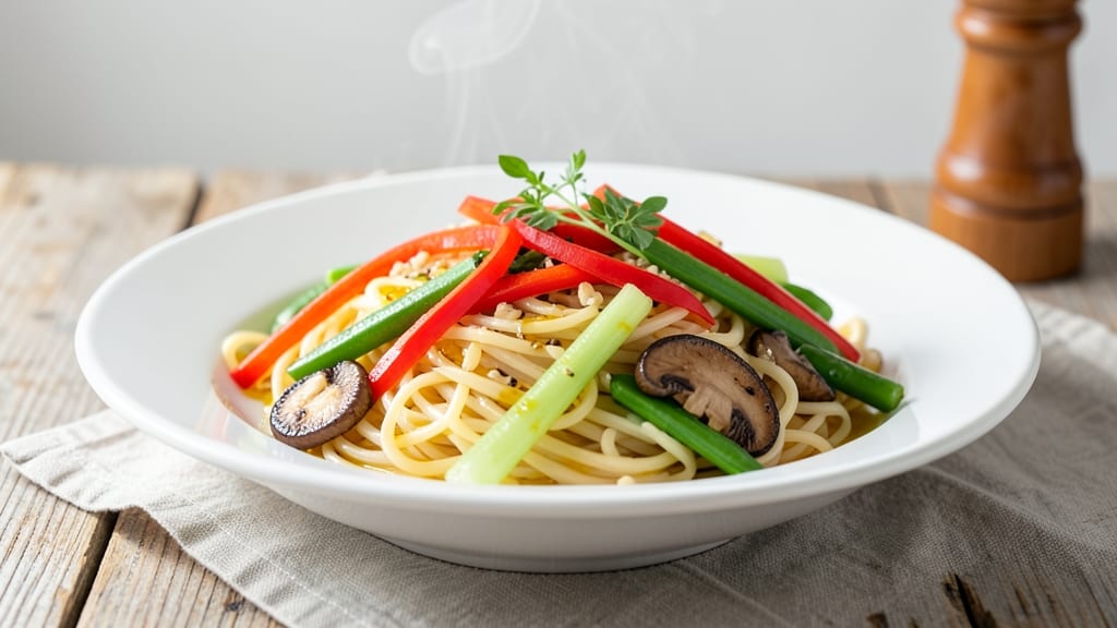 Summer Egg Noodle Recipe: Quick Wok-Tossed Comfort With Crispy Celery Bites