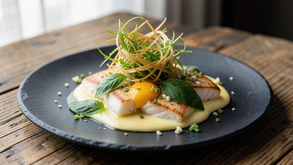 Upo Recipe With Egg: Crispy Celery Crowns Over Poached Eggs in Creamy Herb Velvety Base