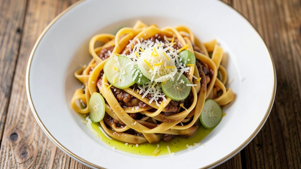 4 Egg Pasta Recipe: Rich Yolk Magic With Crispy Celery Crowns