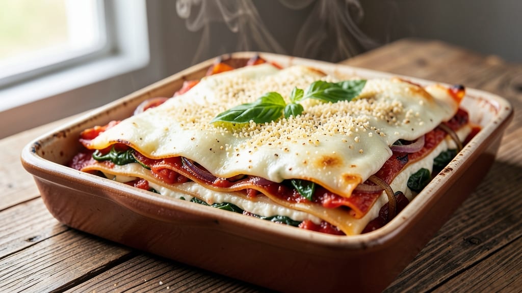 Vegetarian Lasagna Recipe Without Eggs: Layers of Rich Ricotta and Spinach