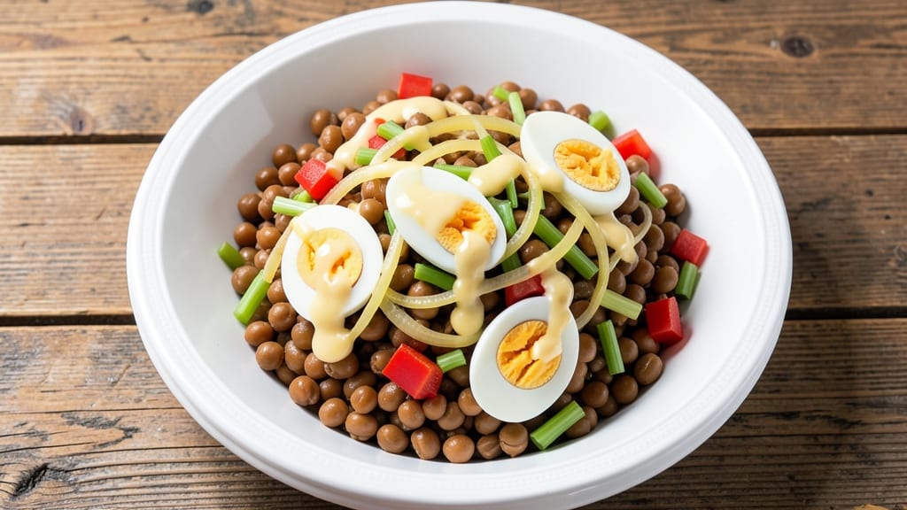Southern Pea Salad Recipe With Egg And Mayonnaise: Classic Picnic Potluck With Creamy Yolk Binder