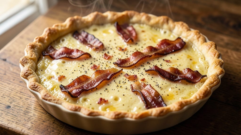 6 Egg Quiche Lorraine Recipe: Crispy Bacon Layers and Silky Egg Magic