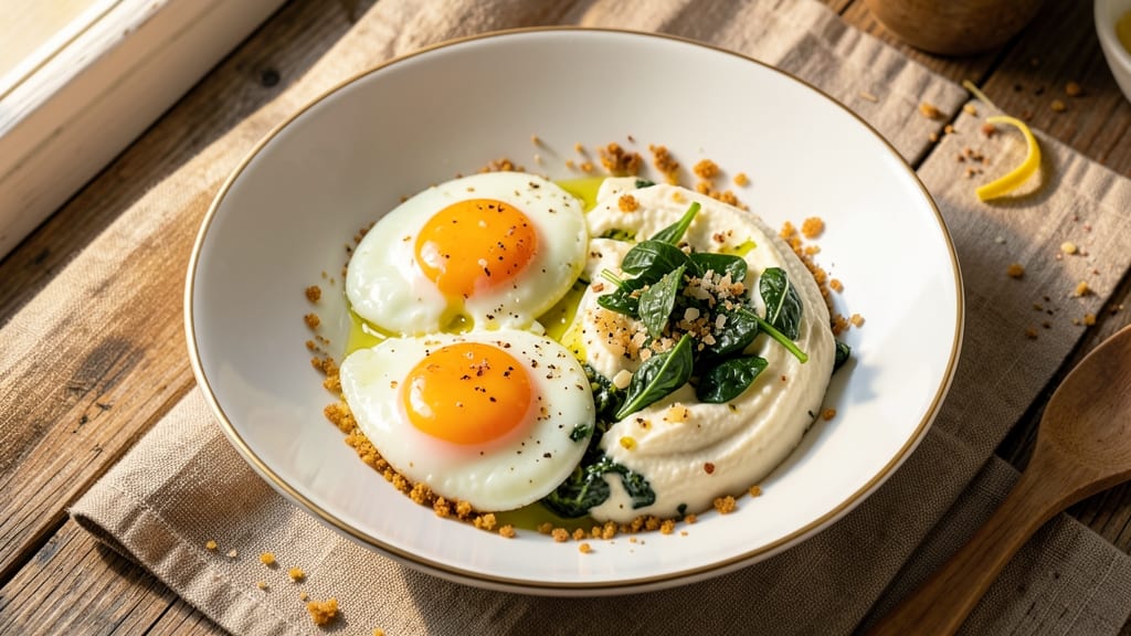 Spinach Ricotta Eggs Recipe: Crispy-Topped Protein-Packed Breakfast