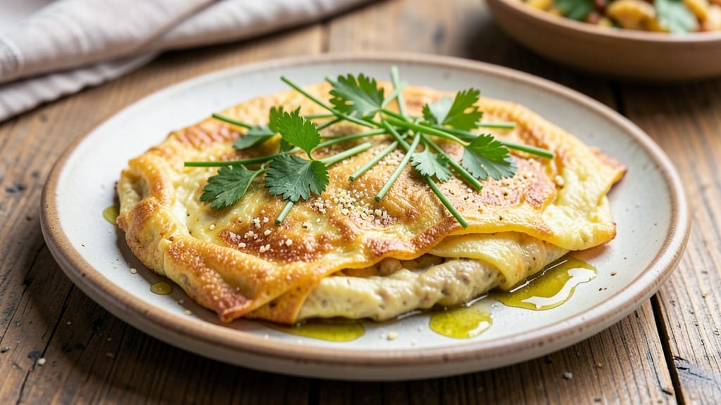 Vegan Egg Omelette Recipe: Fluffy Clouds With Savory Herb Magic