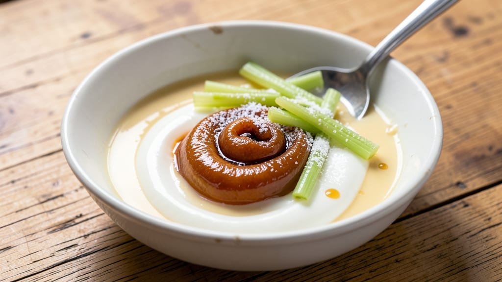 Vietnamese Egg Cream Recipe: Crispy Celery Crowns Over Silky Coconut Magic
