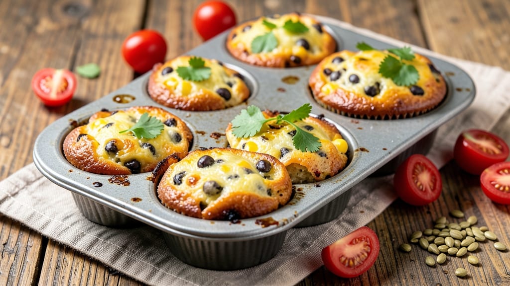 Southwest Egg Muffins Recipe: Spicy Black Bean and Corn-Packed Protein Bites
