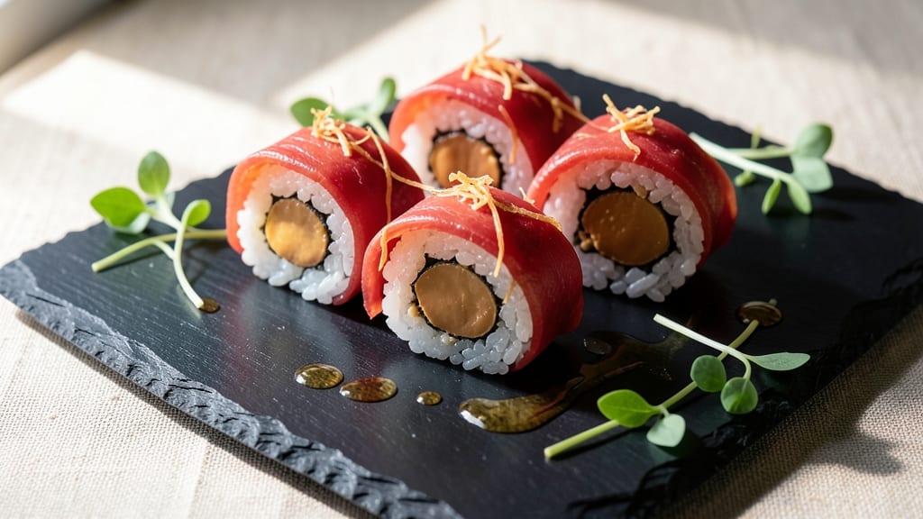 Sweet Egg Sushi Recipe: Crispy Rice Wraps with Silky Yolk Magic