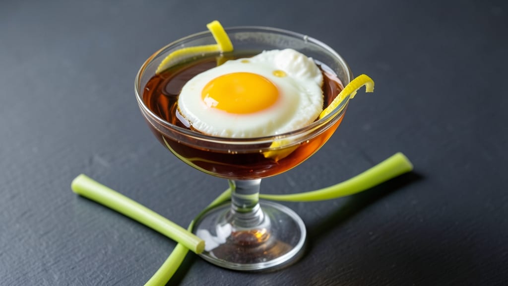 Whisky Sour Eggs Recipe: Boozy Yolk Magic With Crispy Celery Crowns
