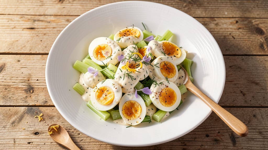 Standard Egg Salad Recipe: Celery-Crisped Texture with Herby Yolk Brightness