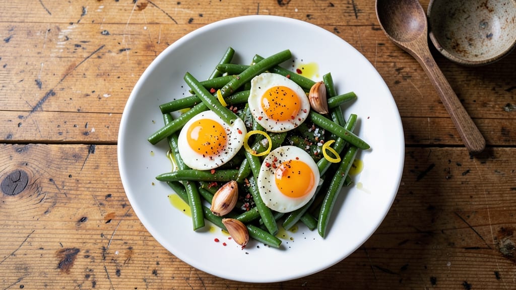String Beans and Eggs Recipe: Crispy-Topped Protein-Packed Breakfast