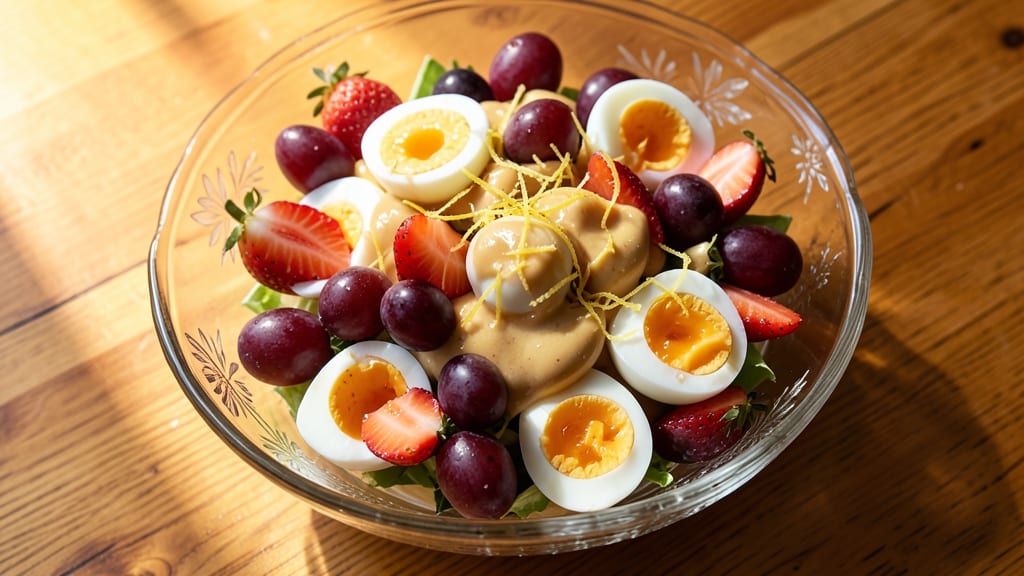 Sweet Egg Salad Recipe: Honey-Drizzled Crunch Over Creamy Yolk Magic