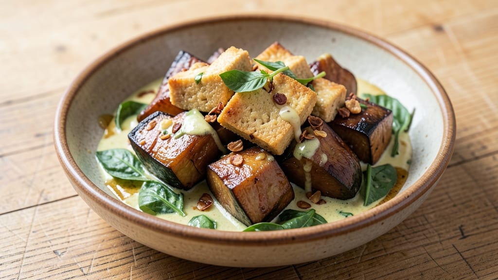 Vegan Thai Basil Eggplant Recipe: Fragrant Green Curry Simmered in Coconut Milk