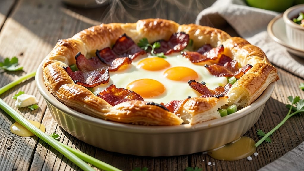 Bacon and Egg Pie Recipe New Zealand: Crispy Celery Crowns Over Smoky Yolk Magic