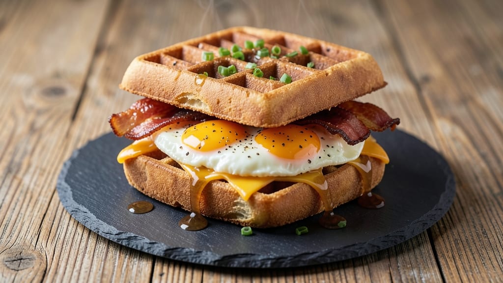 Waffle Egg Sandwich Recipe: Buttery Waffle Crunch Meets Runny Yolk Bliss