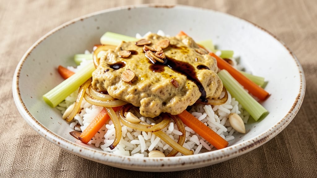 Vegan Fried Rice Recipe Just Egg: Crispy Celery Crowns Over Silky Tofu Scramble
